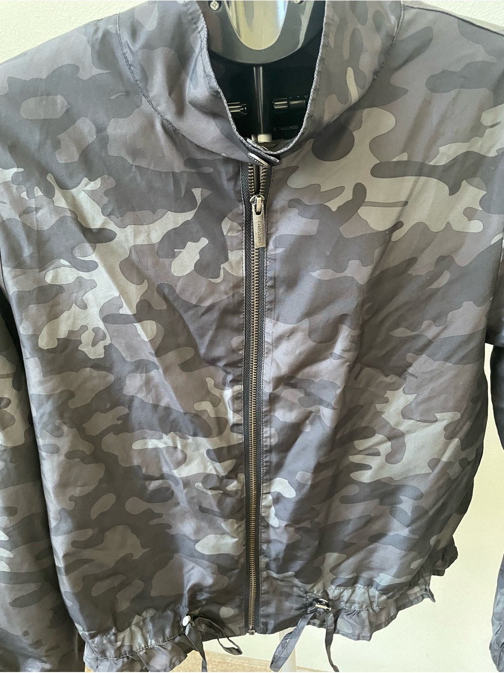 Sanctuary women's Gray Camo Zip-Up Jacket